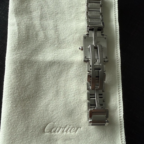 Cartier Silver Watch with Blue Accents - Picture 8 of 16